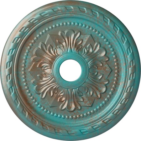 Palmetto Ceiling Medallion (Fits Canopies Up To 3 5/8), 23 5/8OD X 3 5/8ID X 1 5/8P